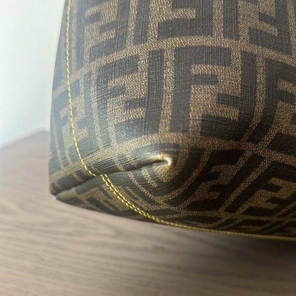Fendi Zucca Coated Canvas Tote Yellow Interior - Picture 16 of 17